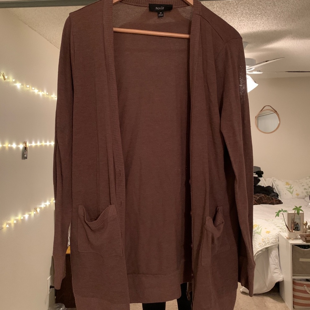 Brown cardigan